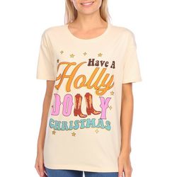 Messy Buns, Lazy Days Juniors Dolly Christmas T-shirt