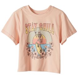 Messy Buns, Lazy Days Juniors Stay Chill Skeleton T-shirt