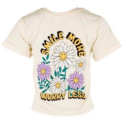 Juniors Smile More Worry Less T-shirt