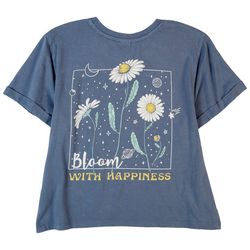 Messy Buns, Lazy Days Juniors Bloom Daisy T-shirt