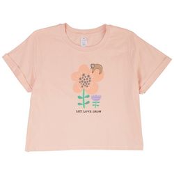 Messy Buns, Lazy Days Juniors Let Love Grow T-shirt