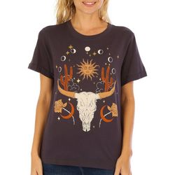 Messy Buns, Lazy Days Juniors Bull Horn Sun T-Shirt