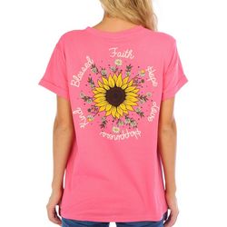 Messy Buns, Lazy Days Juniors Blessed Short Sleeve Tee