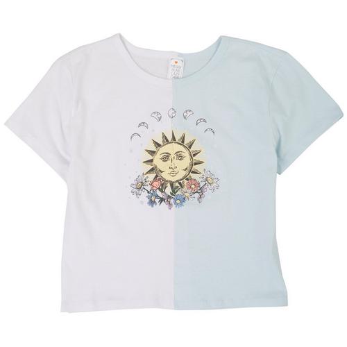 Messy Buns, Lazy Days Juniors Celestial Sun T-shirt