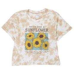 Messy Buns, Lazy Days Juniors Sunflower Advice T-shirt