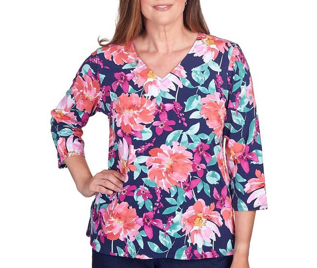 Alfred Dunner Petite 2 Piece Top