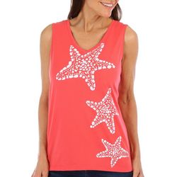 Coral Bay Petite Embellished Star Fish Sleeveless Top