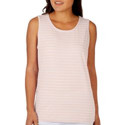 Coral Bay Petite Striped Scoop Neck Tank Top