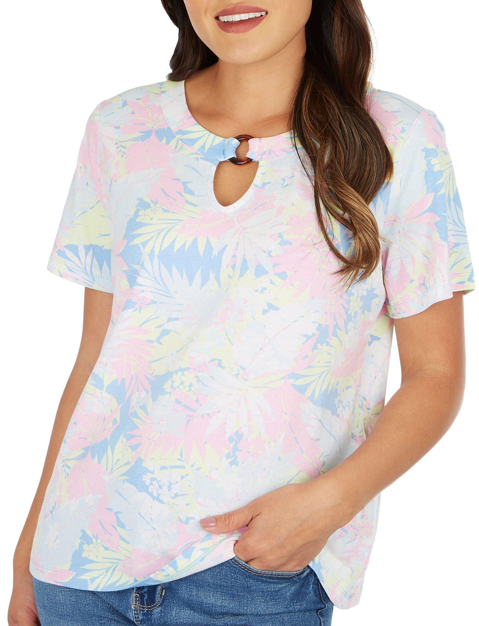 Coral Bay Petite O-Ring Short Sleeve Top