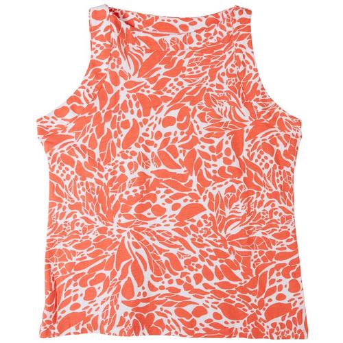 Coral Bay Petite Graphic Wide Scoop Sleeveless Top