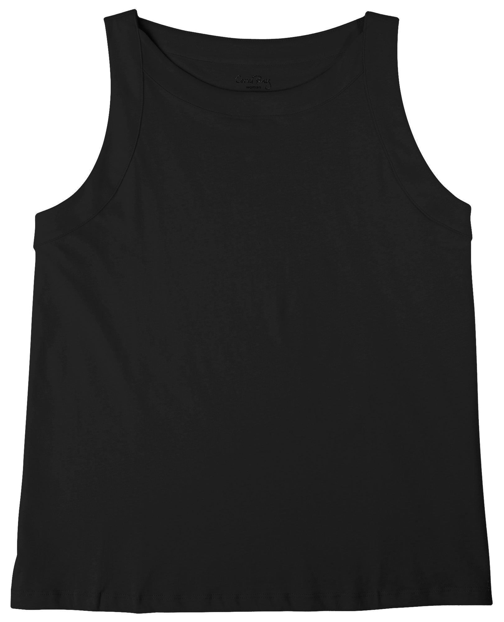 Coral Bay Petite Solid High Neck Everyday Tank Top