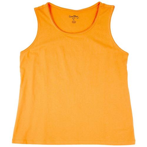 Coral Bay Petite Solid Jewel Everyday Sleeveless Top
