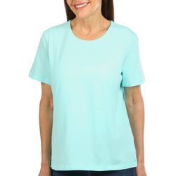 Coral Bay Petite Jewel Band Short Sleeve Top