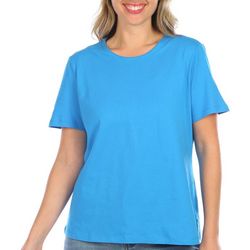 Coral Bay Petite Round Neck Short Sleeve Top