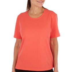 Coral Bay Petite Round Neck Short Sleeve Top