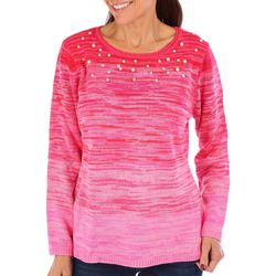 Heritage Charm Petite Ombre Pearl Long Sleeve Sweater