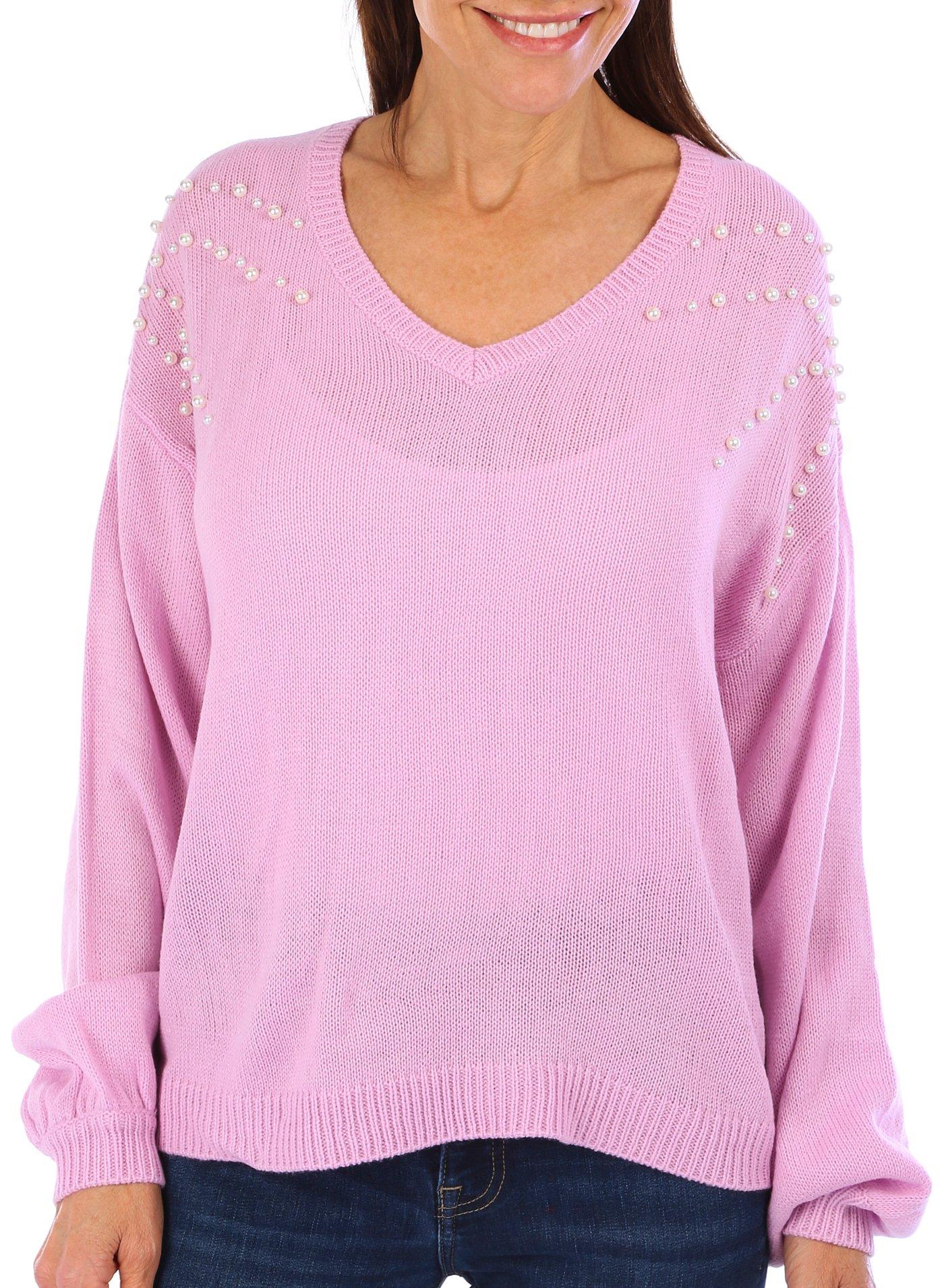 Heritage Charm Petite Pearl Long Sleeve Sweater