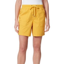 Gloria Vanderbilt Petite Solid Pull On Cargo Shorts