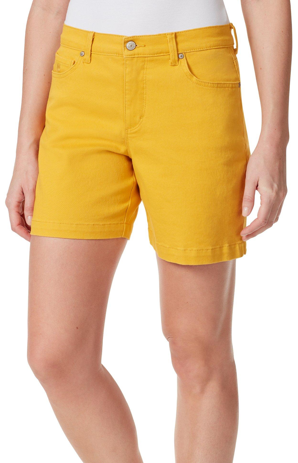 Gloria Vanderbilt Petite 5 in. Amanda Solid Denim Shorts