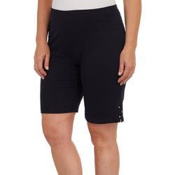 Onque Petite 9.5 in. Solid Knit Bermuda Short