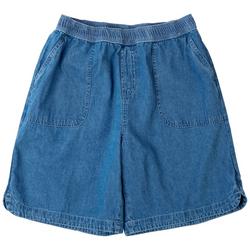 Petite Solid Pull-On Shorts