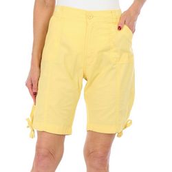 Petite 10 in. Solid Cargo Shorts