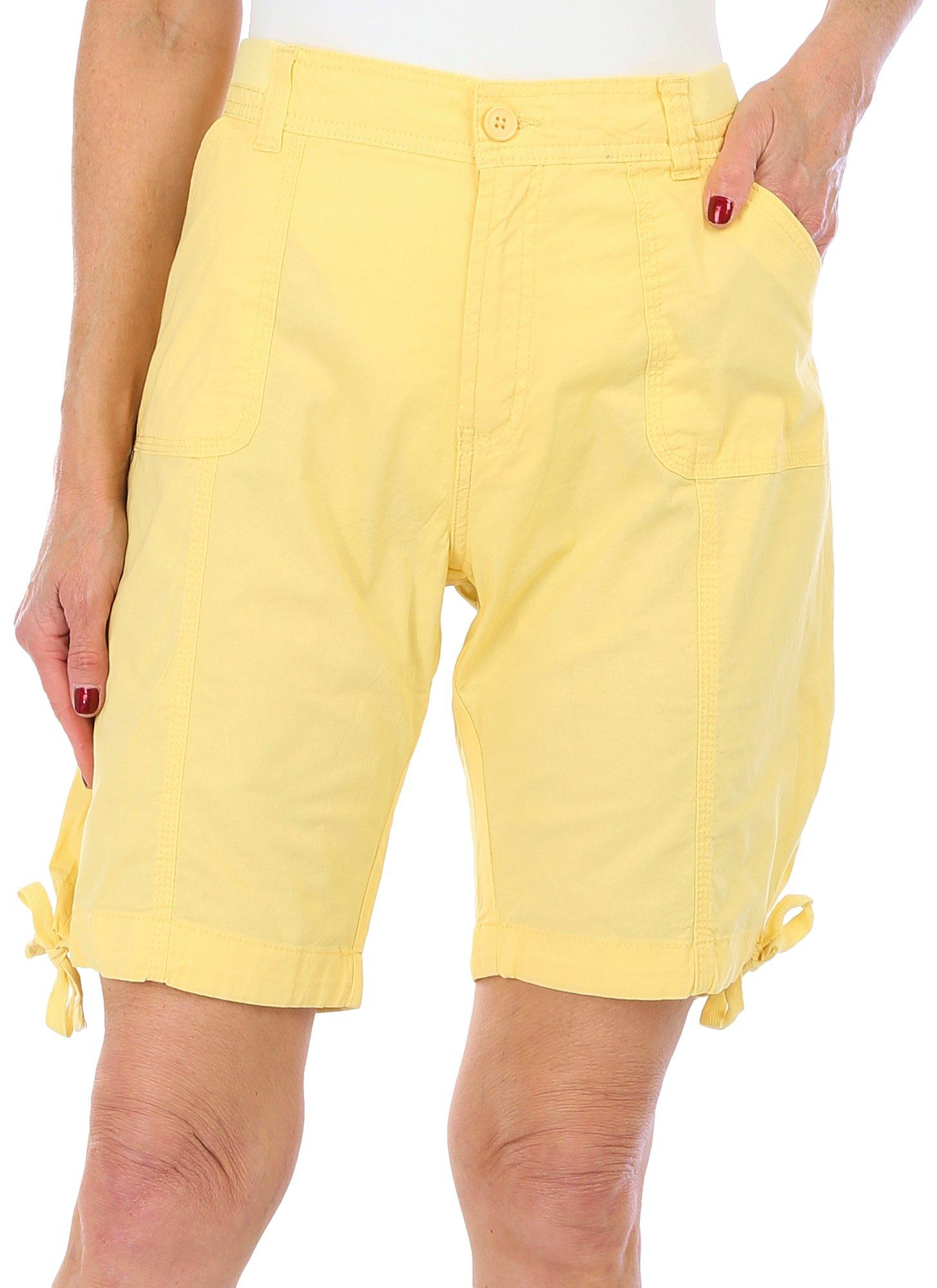 Petite 10 in. Solid Cargo Shorts