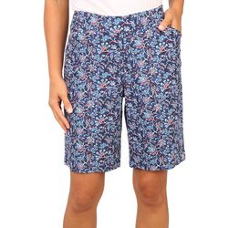 Coral Bay Petite 10 in. Paisley Pull On Shorts
