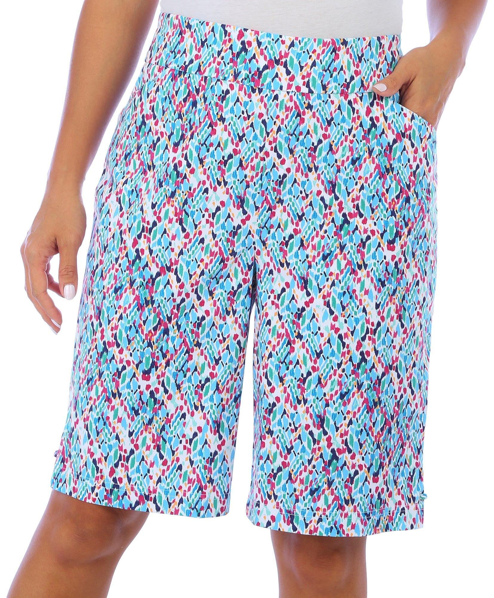 Coral Bay Petite Print Stretch Shorts