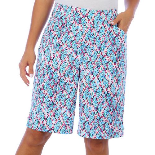 Coral Bay Petite Print Stretch Shorts