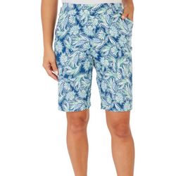 Coral Bay Petite Paisley Print 9 in. Cateye Shorts