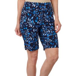 Coral Bay Petite 10 in. Indigo Pull On Crystal Bow Short