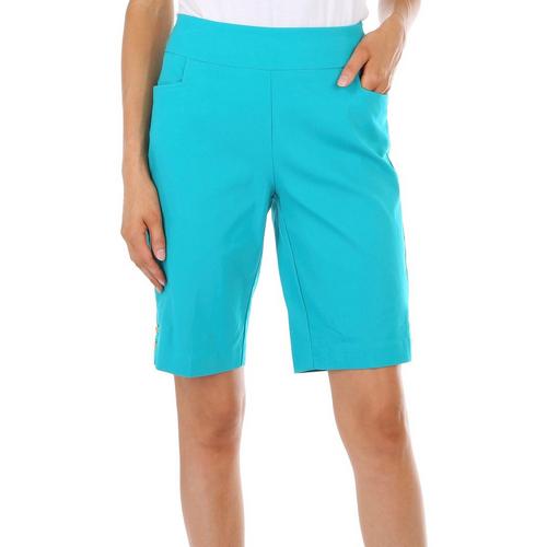 Coral Bay Petite 11 in. Solid Stretch Shorts