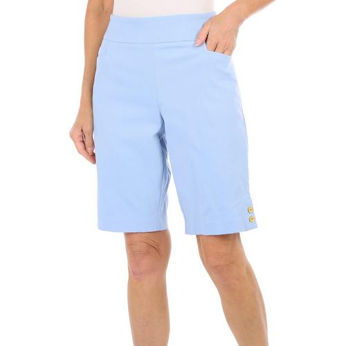 Coral Bay Petite 12 in. Solid Stretch Shorts