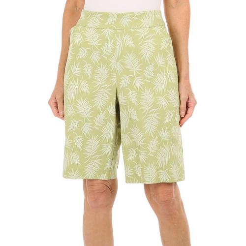Coral Bay Petite Print 9 in. Mill Shorts