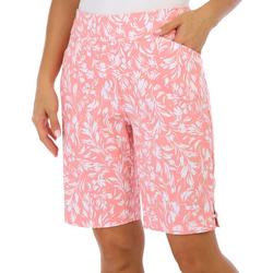 Petite 10in. Floral Grommet With Tab Shorts