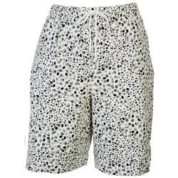 Coral Bay Petite The Everyday Solid Drawstring Twill Shorts 