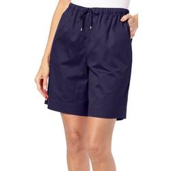 Petite The Everyday Solid Drawstring Twill Shorts