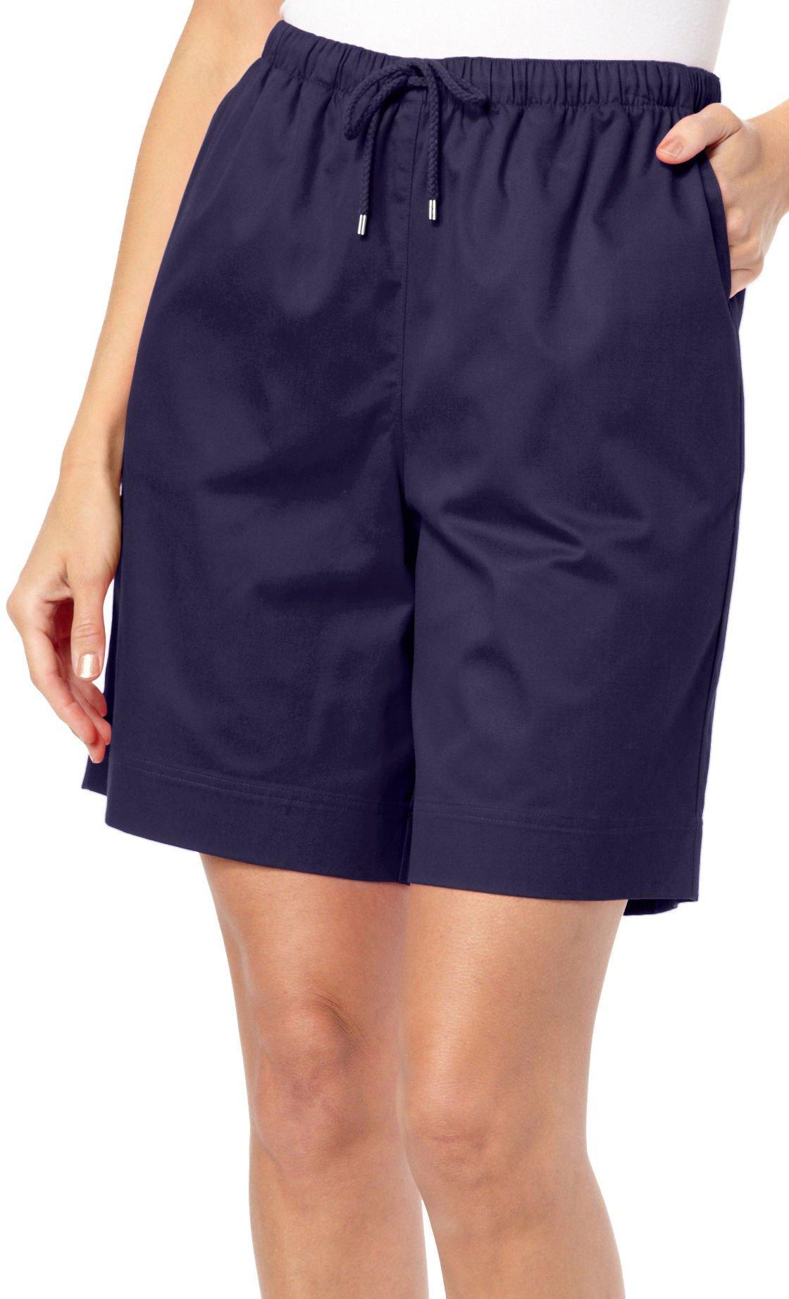 Petite The Everyday Solid Drawstring Twill Shorts