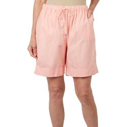 Coral Bay Petite 7 in. Solid D-String Twill Shorts