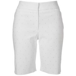 ATTYRE Petite Metallic Dot Print Bermuda Shorts