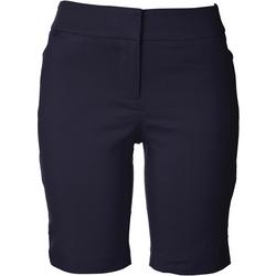 Petite Solid Bermuda Shorts