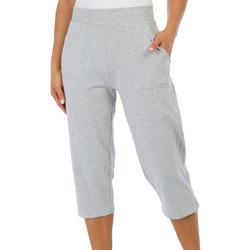 Petite 22in. Heathered  French Terry  Capris