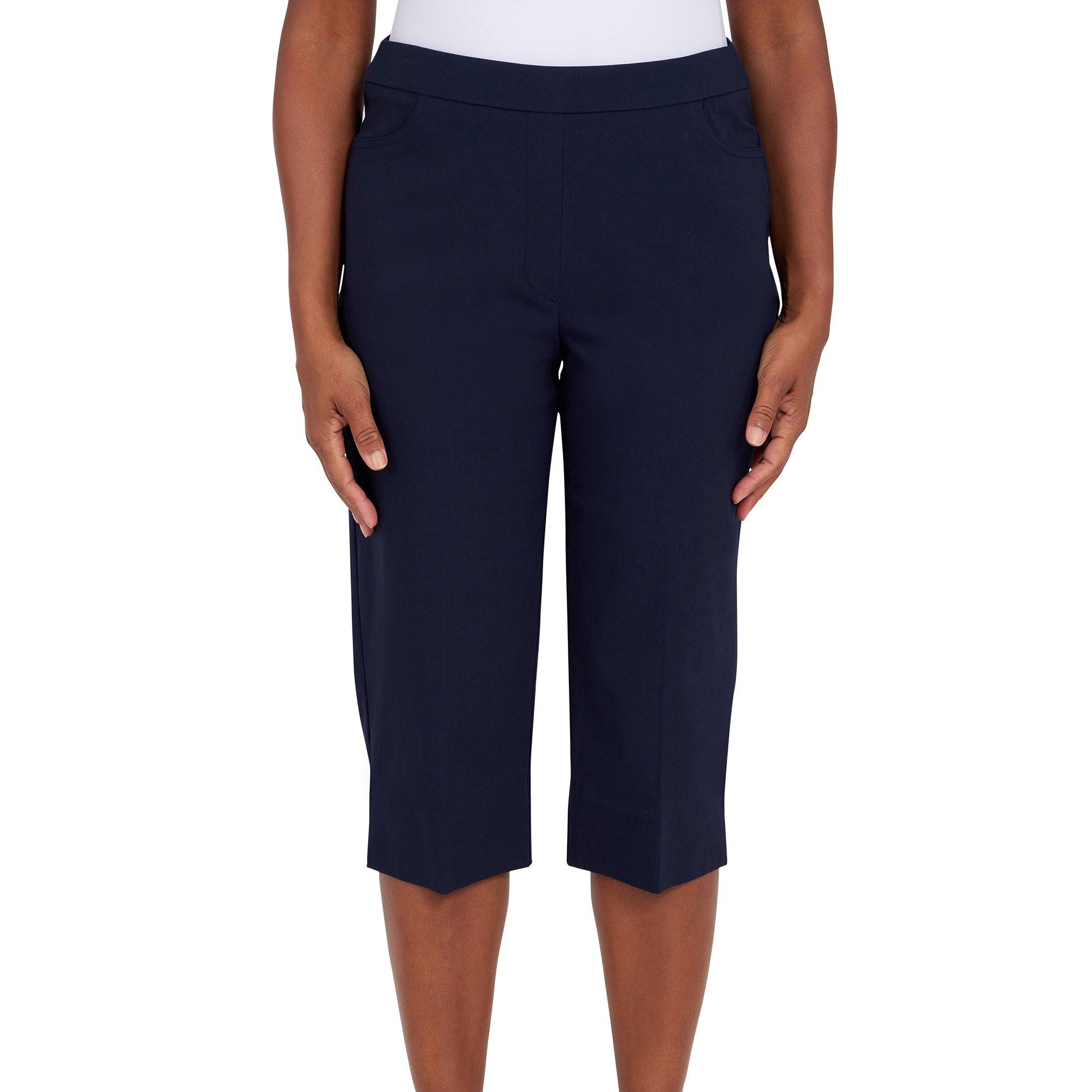 Style & Co Women's Petite Pull-On Capri Pants (14 Petite, New Uniform Blue)