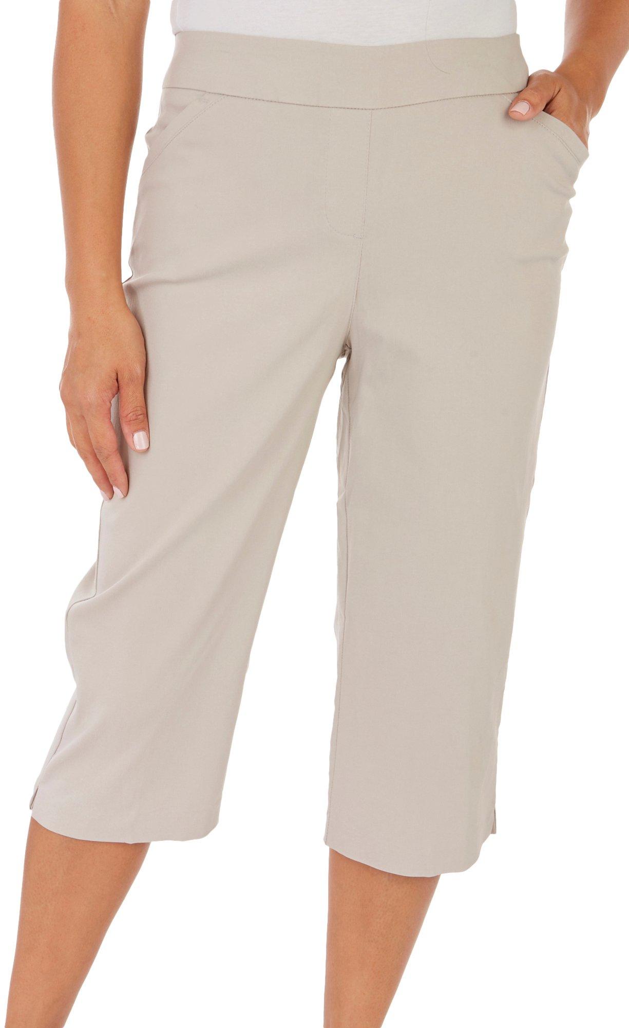 Coral Bay Womens 21 in. Solid French Terry Capris