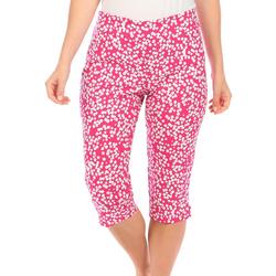 Petite Floral 19 in. Print With Tab Capris