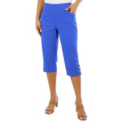 Coral Bay Petite Solid Color 18 in. Mill Capris