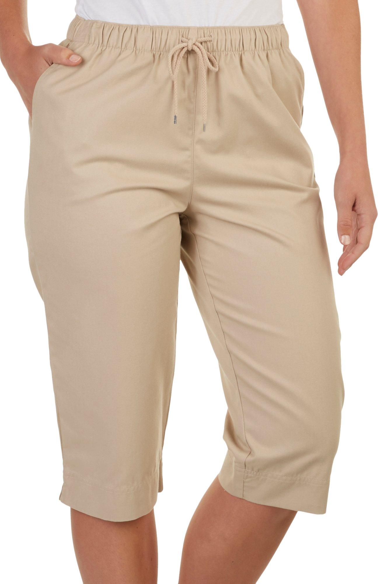 Coral Bay Petite Drawstring Twill Capris | Bealls Florida