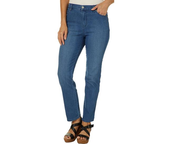 Gloria Vanderbilt Amanda Petite Average Supreme Stretch Blue Jeans