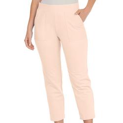 Casual Petite Solid Terry Ankle Pants